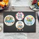 Spring Floral Electric Stove Burner Covers4 Pcs Farmhouse Decor Round Stove Burner Cover8 Inches and 10 InchesGas Stove Burner Cover,Metal Cooktop Flowers Decorative Home Decor,Kitchen Decor