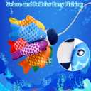 Montessori Toys for 1 Year Old - 20PCS Cloth Toddler Fishing Game with Stacking Cups,Baby Color Sorting Toy 12-18 Months One Year Old Birthday Gift,Best Easter Gifts for 1-3 Year Olds (Blue)