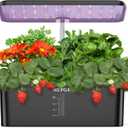 MUFGA 12 Pods Hydroponics Growing System, Indoor Garden with LED Grow Light, Plants Germination Kit, Mini Herb Garden with Pump System, Height Adjustable (No Seed)