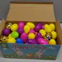 100 PCS Prefilled Easter Eggs with Toys Inside, Easter Egg Fillers, Easter Eggs Filled, Easter Basket Stuffers Party Favors Easter Egg Hunt Classroom Prize Supplies Easters Gifts for Kids Boys Girls