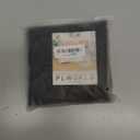 PLWORLD Black Lumbar Pillow Cover 12x20 Inch, Pleated Decorative Small Throw Pillow Case Soft Velvet Textured Cushion Case for Couch Bedroom, 1PC