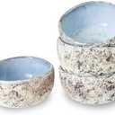 roro 3.5 Inch Handmade Coral Stoneware Sauce Bowls - Set of 2 Coastal-Inspired Ceramic Dipping Bowls, Rustic Small Serving Bowls for Condiments, Appetizers, and Sauces 2 Are Broken