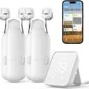 SwitchBot Smart Automatic Curtain Opener 2 Pack with Hub 2 - WiFi Remote Control with App/Timer, Performance Upgrade, WiFi Thermometer Hygrometer, Support Matter, Work with Alexa, Google Home, HomeKit