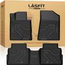 LASFIT Floor Mats for Hyundai Sonata Gas & Hybrid 2019 2018 2017 2016 2015 & KIA Optima 2016-2020, All Weather TPE Custom Fit Car Accessories Floor Liners 1st & 2nd Row Car Mats, Black
