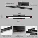 Modern LED Picture Light Dimmable 12.6 "Black Picture Light lampshade can Rotate up or Down 270 Degrees 3 Color Temperature Display Wall Art Light Battery Powered