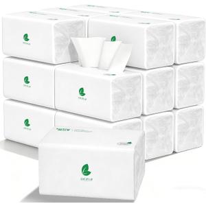 Small Facial Tissues 9000 Sheets of 18 Packs [Not in Box] 5-Ply 1800 Draws Extra Thick & Ultra Soft Travel Paper Tissues, Unscented Bulk Supply Soft Pack Household Tissues for Home, Office and School