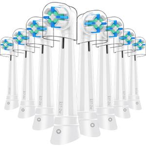 8 Pack IO Replacement Heads Compatible with Oral B IO 2/3/4/5/6/7/8/9/10/Deep Clean Series Electric Toothbrush, Brush Heads Refill Compatible with Oral B IO for Teeth and Gums Care (White)