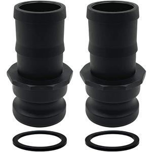 2PCS Camlock Fittings Poly E-75 3/4" Type E Standard Couplings Cam lock Fittings Polypropylene Cam Groove Fitting Male Camlock with a Hose Shank (0.75 inch, Type E)