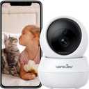 wansview Pet Camera Security Camera Indoor Wireless 2K for Pet/Dog/Cat/Nanny/Baby with Motion Detection, Indoor Home Camera with Phone app, Pan Tilt, SD Card&Cloud Storage, Compatible with Alexa