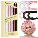 Heatless Curls Overnight Rods - 6 Pcs No-Heat Blowout Hair Curler Set, Hair Rollers for Long Hair with Bonnet for Sleeping (Gilding)