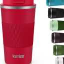 KETIEE Travel Coffee Mug Spill Proof 12oz, Insulated Travel Mug to Go, Reusable Coffee Cup with Seal Lid, Vacuum Stainless Steel Tumbler for Hot/Cold Drinks (Red) (G1-Christmas Red)