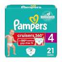 Pampers Diapers - Cruisers 360 - Size 4, 21 Count, Babyproof up to 100% Leakproof Pull-On Diaper