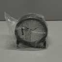 Metallic Decorative Clock with Black Modern Base