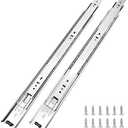 2 Pairs of 22 Inch Hardware 3-Section Full Extension Ball Bearing Side Mount Drawer Slides,100 LB Capacity Drawer Slide