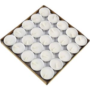 Tea Lights Candles, 50 Pack Colorful Tealights Paraffin Pressed Wax About 2 Hours Burn Time for Travel, Centerpiece, Decorative, Gifts, Happy Birthday, New Year (White)