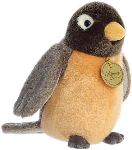 Aurora Realistic Miyoni Robin Stuffed Animal - Lifelike Details Make a Cherished Companion - Perfect for Decorating Bedrooms or Classrooms - Black 6 Inches