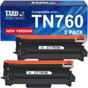 TN760 Toner for Brother Printer TN730: Compatible for Brother TN 760 730 HL-L2395DW MFC-L2750DW TN-730/TN-760 TN-760 TN-730 MFC-L2710DW DCP-L2550DW HL-L2350DW HL-L2370DW HL-L2390DW Black Cartridge