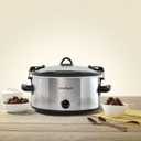Crock-Pot SCCPVL600S Cook' N Carry 6-Quart Oval Manual Portable Slow Cooker, Silver