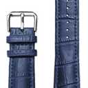 Compatible with Apple Watch Bands 49mm 46mm 45mm 44mm 42mm 41mm 40mm 38mm Alligator Leather Replacement Strap for iWatch Series 11/10/9/8/7/6/5/4/3 Ultra/SE 3/2/1 Unisex (Navy)