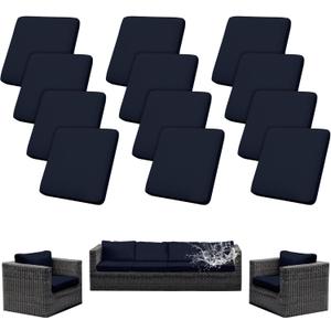 GALYEJIA 12Pcs Outdoor Cushion Covers Patio Cushion Covers Cushion Covers for Outdoor Furniture Stretch Patio Cushion Covers Replacement Couch Slipcovers Waterproof (Cover Only)