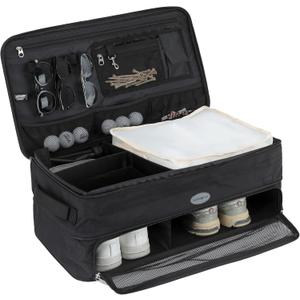 Samsonite Golf Trunk Organizer, Collapsible Storage with Shoe Compartments
Adjustable dividers, Holds up to 3 pairs of shoes, Waterproof backing, Mesh organizer pockets, Collapsible design