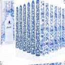 Conelist 12 Pcs 10 Inch Chinoiserie Taper Candles Blue and White Candle Decorative Taper Candles Bulk Chinoiserie Decor Blue and White Candlesticks Gifts for Wedding Party Table Home Gift Decoration