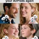 2 x RockMax for AirPods 4 SkinPersonalized Rose Stickers for Air Pods 4th Gen, Compatible with AirPod Case 2024, Durable Tattoo Wrap, Easy to Identify