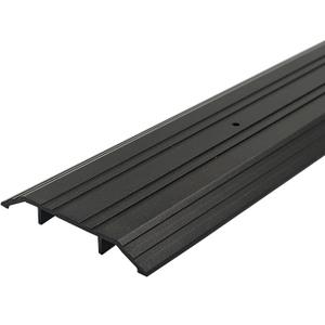 Heavy Duty Corrugated Aluminum Door Threshold for Exterior Doors- Door Saddle- Metal Flooring Transition Strip- Door Sill Extension 73"x5" Black 1 Piece