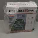 CosyHack Portable Camping Fan, 20000mAh Rechargeable Battery Operated Fans with Lights, Outdoor Beach Tent Fan, 4 Speed, Adjustable Brightness for Picnic, Barbecue, Fishing, Office, Home (Blue Black)