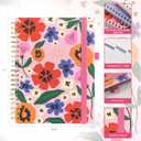 And Per Se 2026 Planner with Pattern, A4 Size-Daily, Weekly & 18-Monthly Planner, Daily Schedule, Monthly Tabs, 100 GSM Thick Paper(Elegant Florals) (Flower03)