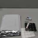 Cuttable Blackout Shades Fabric Sheet, Blackout Curtains for Bedroom, Portable 100% Black Out Window Cover Film, No Drill Window Blinds, Sun Heat Light Blocker for Travel Media Dorm, 57'' W