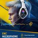 Tatybo Wireless Gaming Headset for PC, Ps5, Ps4, 2.4 Ghz USB & Type-C Gaming Headphones with Microphone, 30H Battery Bluetooth Headphones for Switch, Laptop, Mobile, Mac