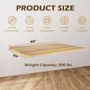 Laundry Folding Table, 40'' x 20'' Wooden Wall Mount Desk, Laundry Table for Folding Clothes, 40'' Length (Oak Color)