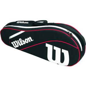 Wilson Advantage III Triple Tennis Racket Bag - Black/ White/ Red
29" x 12" x 3"