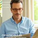 Round Reading Glasses for Women Men, Blue Light Blocking Readers, Lightweight Computer Eyeglasses for Books, Screens