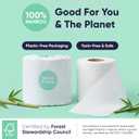 Save Trees Bamboo Toilet Paper - 12 Rolls Of Organic Toilet Paper, 3-ply, 300 Sheets Per Roll - PFAS Free, FSC Certified, Plastic Free, Vegan & Chemical Free Bamboo TP