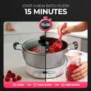 Automatic Jam and Jelly Maker 1000W, 2L Per Batch (4 x 16OZ), Electric Pot Stirrer Machine for Homemade Fruit Jam, Jelly & Sauce, Non-Stick Self Stirring Pot, BPA-Free, Replace ball fresh Jam Maker