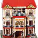 Ancestor Money - Chinese Joss Paper Three-Storey Villa Papercraft, Sacrificial Supplies for Ancestor Deceased Family During Hungry Ghost Festival All Souls Day