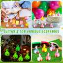60 Pcs Mini Figurine Bulk Glow in The Dark Resin Miniature Silly Goose Table Desk Decoration Micro Tiny Animal Ornament for Shower Landscape Cake DIY Craft Accessories
