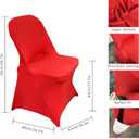 HAINARverS Stretch Spandex Folding Chair Covers 30PCS Universal Fitted Chair Cover Protector for Wedding,Party, Banquet, Holidays, Celebration, Decoration (Red, 30 PCS)