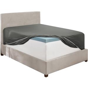 Hearth & Harbor Extra Deep Pocket Full Fitted Sheet, Grey Full Size Sheet, 1800 Microfiber Sheet, Ultra Soft Full Bed Sheet Fits up to 24 Inch Mattress (08 - Charcoal Grey)