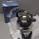 SUSTEAS Stove Top Whistling Tea Kettle - Food Grade Stainless Steel Teakettle Teapot with Cool Touch Ergonomic Handle, With 1 Silicone Pinch Mitt Included,2.64 Quart(SILVER)