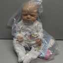 18 Inch Reborn Baby Dolls Girl Full Body Silicone Realistic Newborn Reborn Baby Doll Toy Set for Kids (Full Vinyl Doll Girl With Painted Hair)