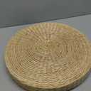 Emivery Woven Straw Cushion Tatami Floor Sitting Pillow Round Woven Yoga Mat for Home Dining Room Outdoor Garden Decor 15.7 inches