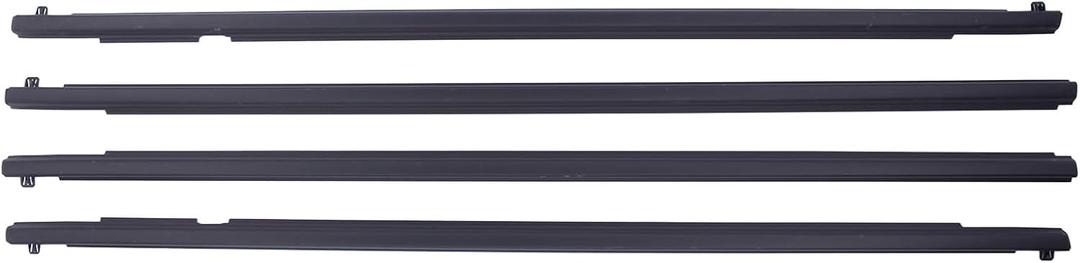 NewYall Outer Front Rear Left and Right Door Window Belt Weatherstrip Molding Trim Kit for Mazda 3 BK Seires 2004-2009