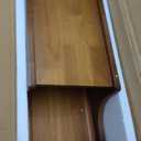Small Nightstand, Narrow Nightstand, Solid Slim Wood Night Stand for Small Spaces, Couch, Walnut Color 7.87in Wide