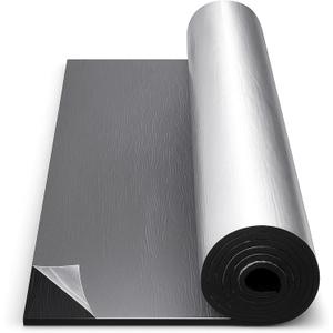 394mil 47 x 96 Inch Car Heat Sound Deadening Mat - 10mm 31.36sqft Automobile Noise & Heat Insulation Roll, Self-Adhesive Barrier for Auto Hood Engine Roof Door and Trunk, Aluminum Foil Finish