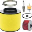 Foreman 450 Air & Oil Filter Replacement for Honda Rancher 350 TRX350 2000-2006 17254-HN5-670 400 TRX400 TRX450 1995-2004 17254-HC5-900 with Spark Plug Change Kit