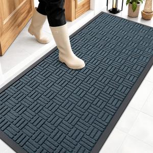OLANLY Front Door Mat Outside Entrance 59x23, Heavy-Duty Rubber Doormat