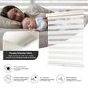 AOSKY Cordless Zebra Blinds for Indoor Windows, 18" W x 72" H, Beige